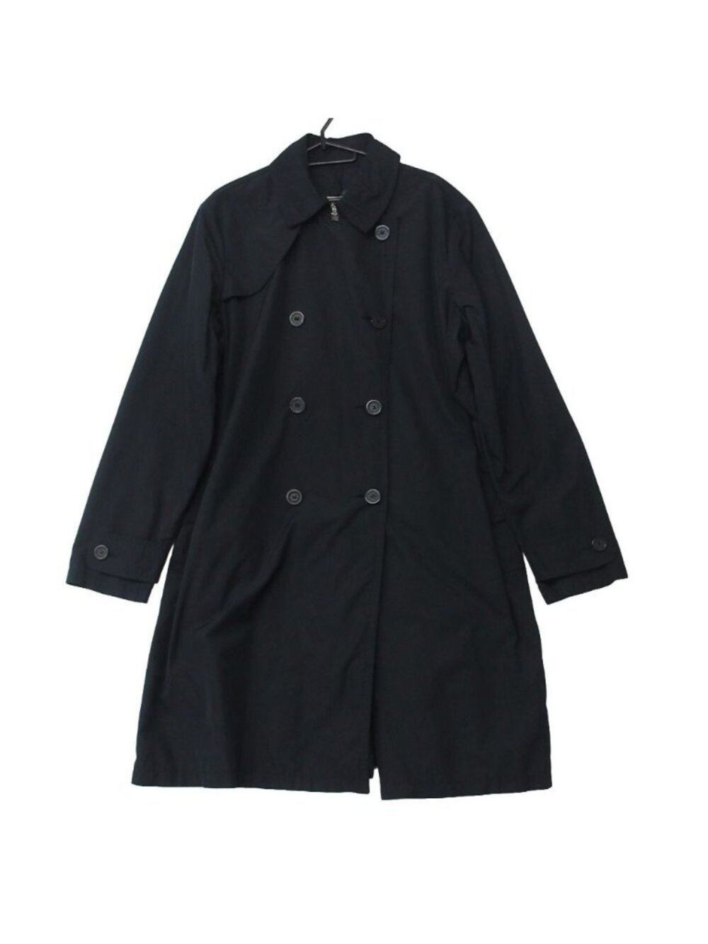 Moncler Trench Coat Nylon Mid Length Dark Navy